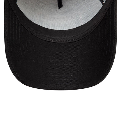 This is a New Era Patch Black 9FORTY A-Frame Trucker Adjustable Cap 5