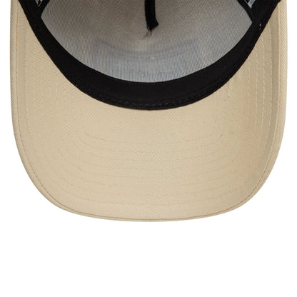 This is a New Era Patch Cream 9FORTY A-Frame Trucker Adjustable Cap 5