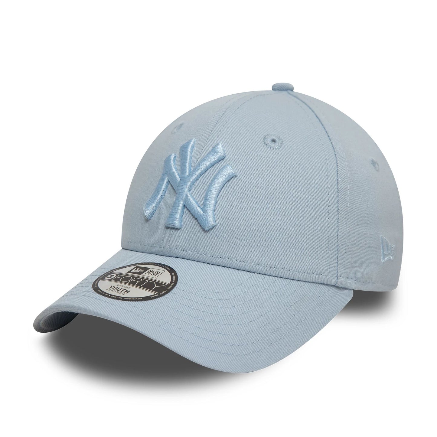 This is a New York Yankees Child League Essential Pastel Blue 9FORTY Adjustable Cap 1