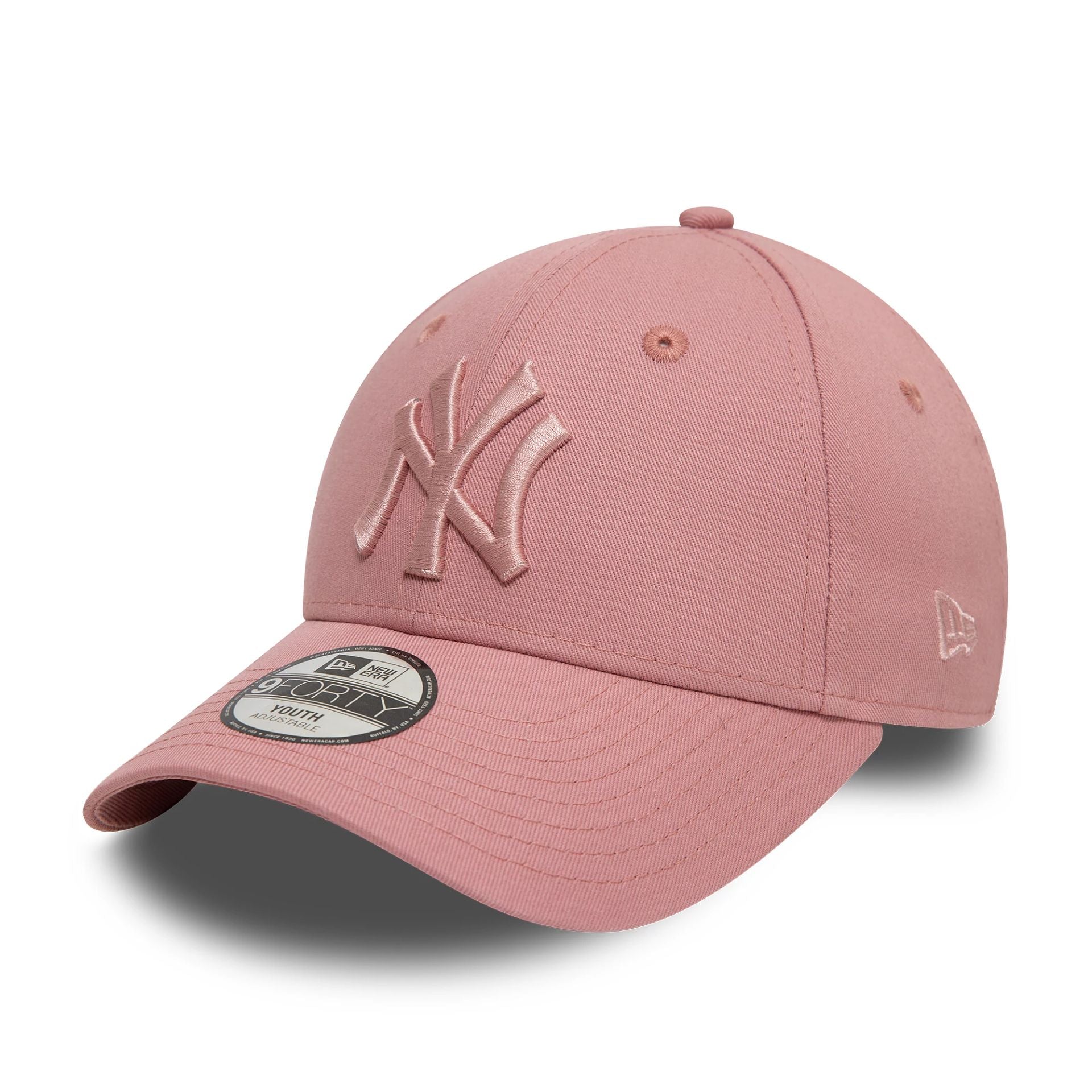 This is a New York Yankees Child League Essential Dark Pink 9FORTY Adjustable Cap 1