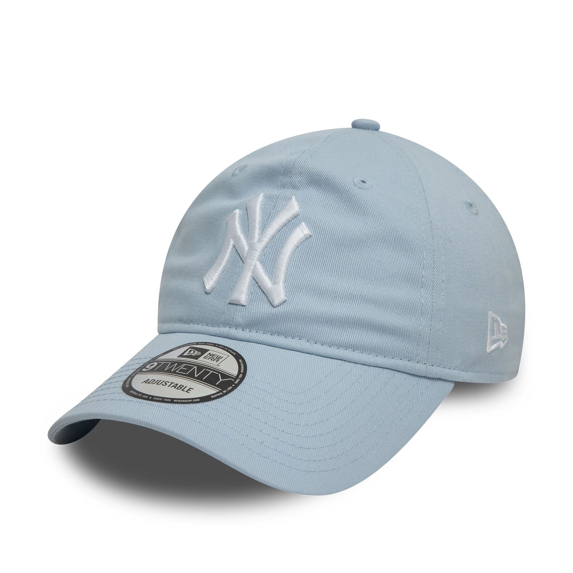 This is a New York Yankees League Essential Pastel Blue 9TWENTY Adjustable Cap 1