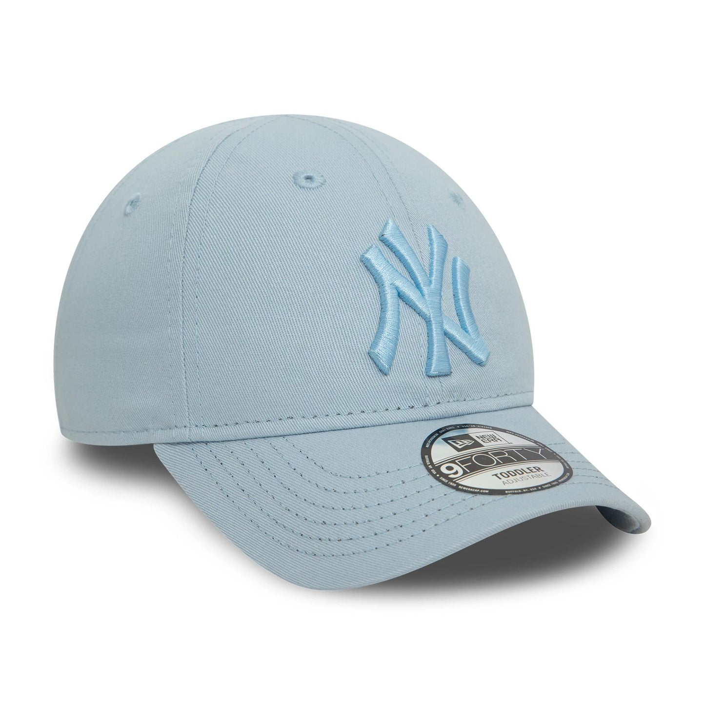 This is a New York Yankees Toddler League Essential Pastel Blue 9FORTY Adjustable Cap 3