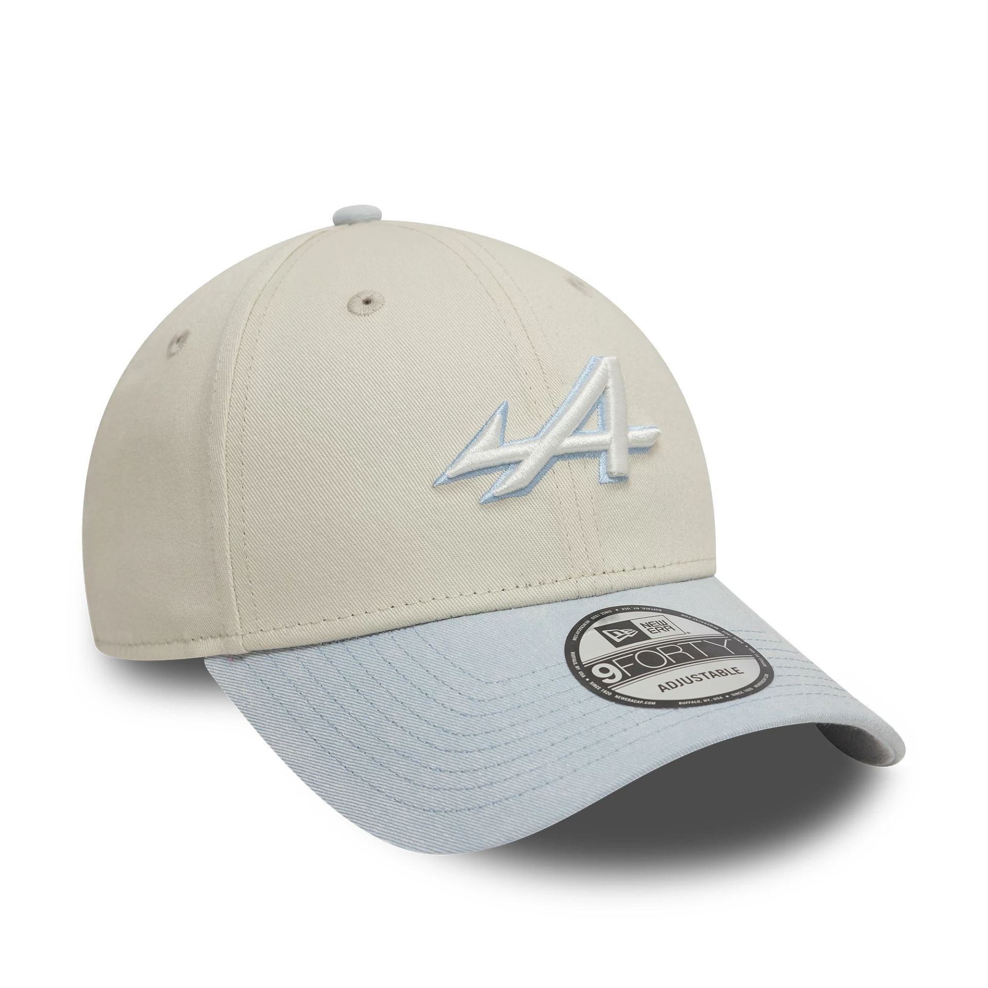 This is a Alpine Racing Acid Wash Cream 9FORTY Adjustable Cap 3