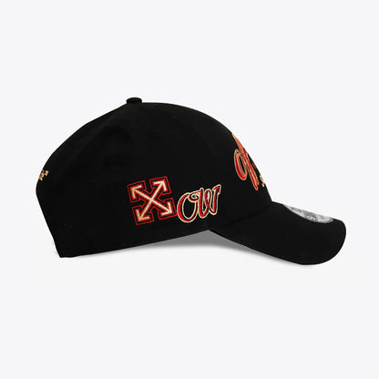 This is a AC Milan x Off-White Black 9FORTY Adjustable Cap 5