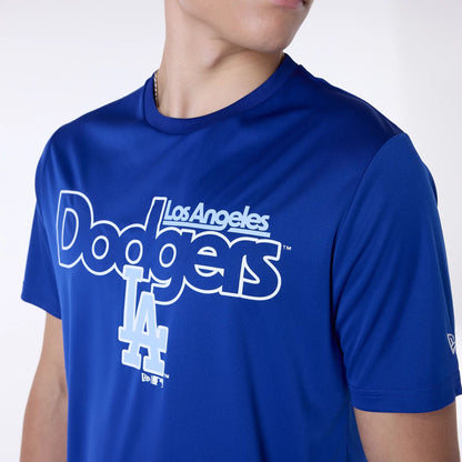 The Male model is wearing LA Dodgers MLB Essentials Blue T-Shirt 3