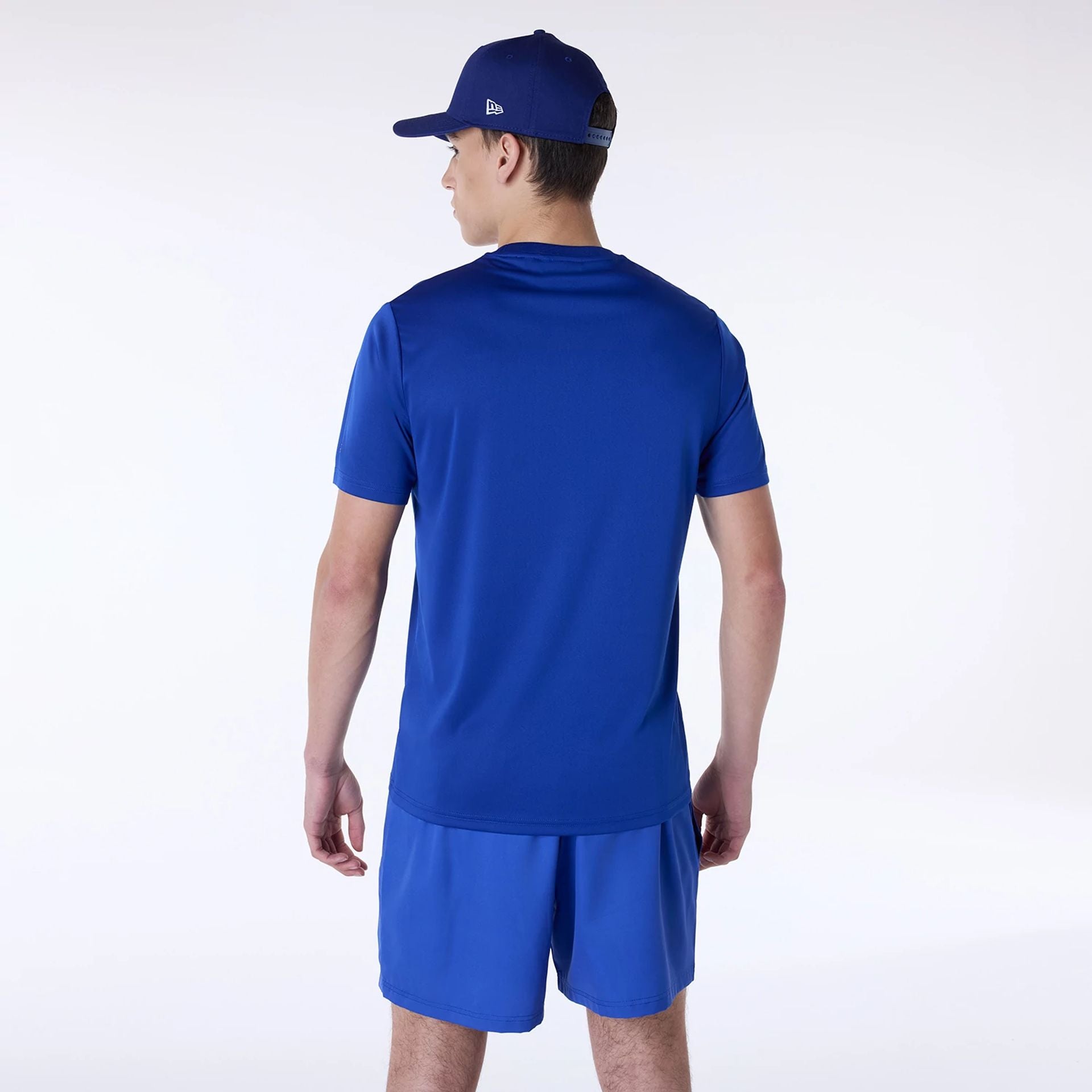 The Male model is wearing LA Dodgers MLB Essential Blue Top And Shorts Set 5