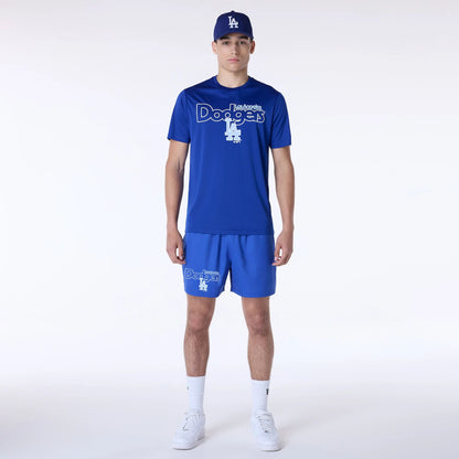 The Male model is wearing LA Dodgers MLB Essentials Blue T-Shirt 8