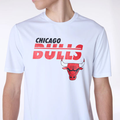 The Male model is wearing Chicago Bulls NBA Essentials White T-Shirt 5