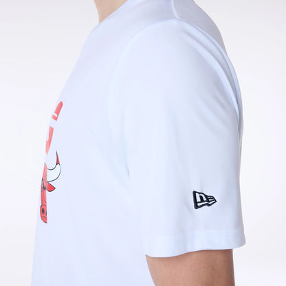 The Male model is wearing Chicago Bulls NBA Essentials White T-Shirt 8