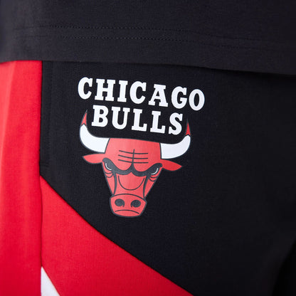 The Male model is wearing Chicago Bulls NBA Panel Black Shorts 5