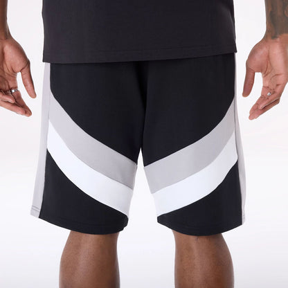 The Male model is wearing San Antonio Spurs NBA Panel Black Shorts 4