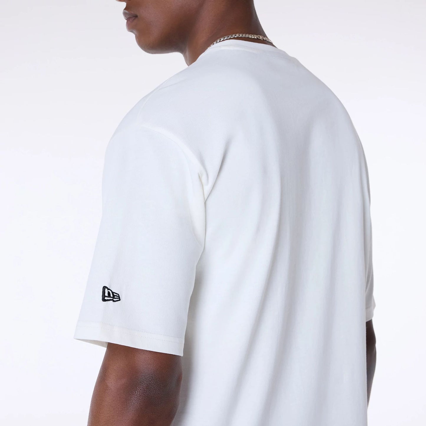 The Male model is wearing LA Dodgers MLB Script Open White T-Shirt 7