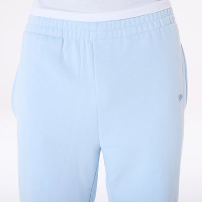 The Male model is wearing New Era Straight Leg Pastel Blue Joggers 5