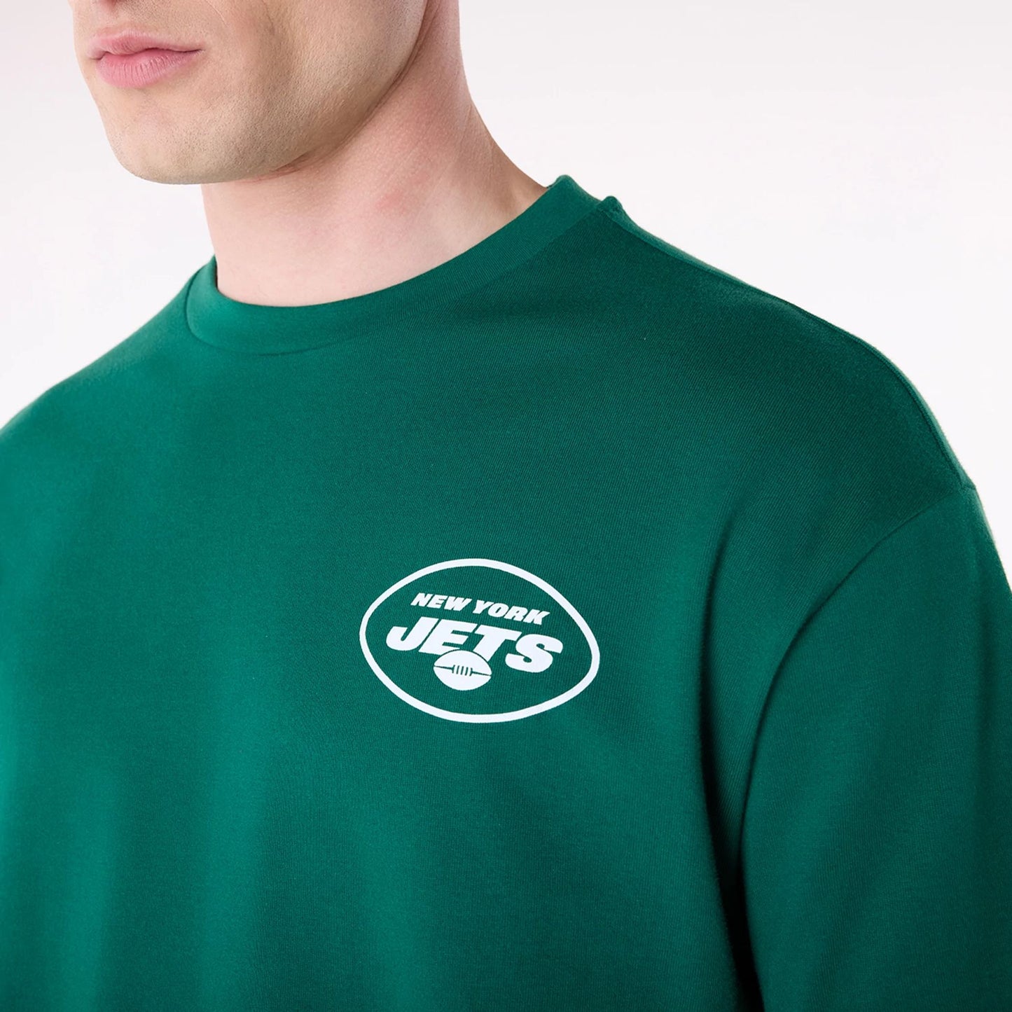 The Male model is wearing New York Jets NFL Graphic Green T-Shirt 5