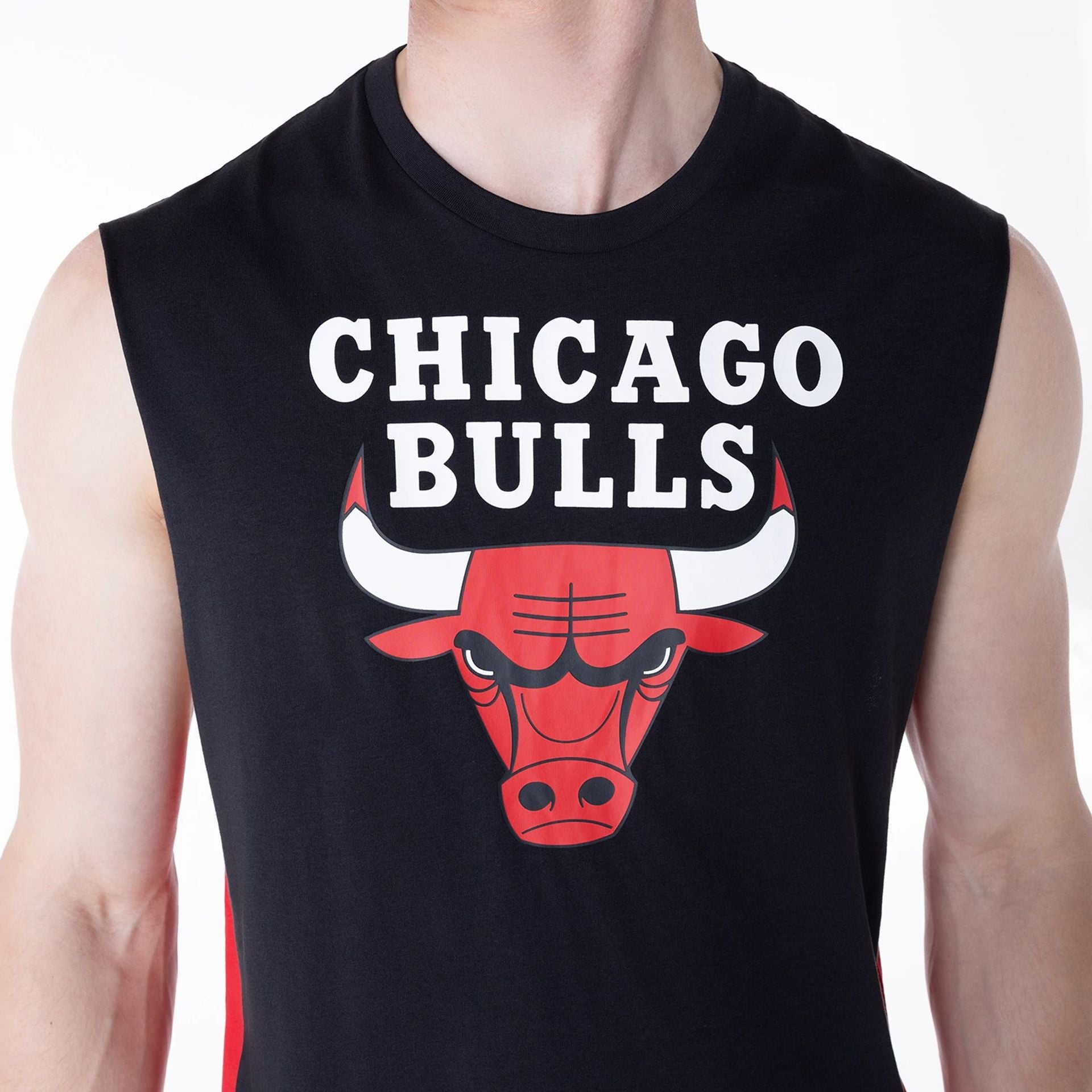 The Male model is wearing Chicago Bulls NBA Panel Black Vest 4