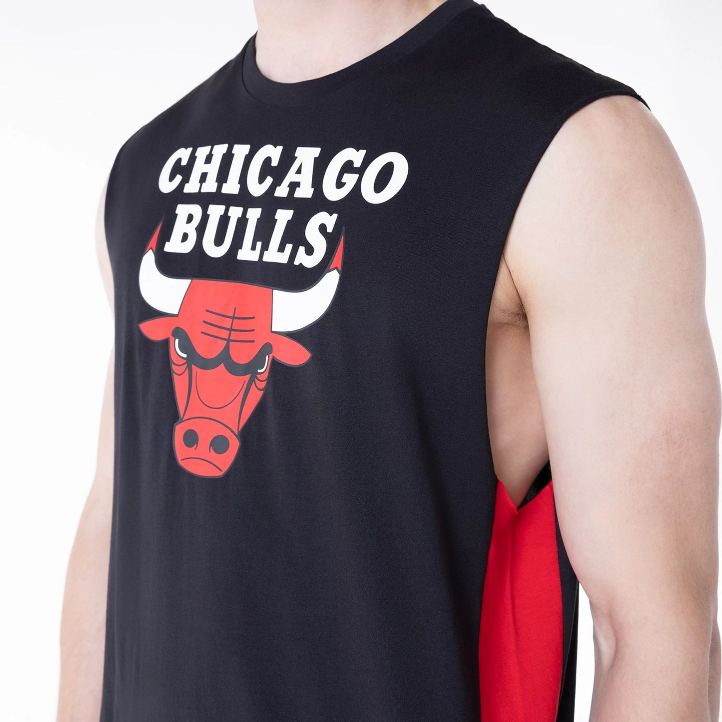 The Male model is wearing Chicago Bulls NBA Panel Black Vest 3