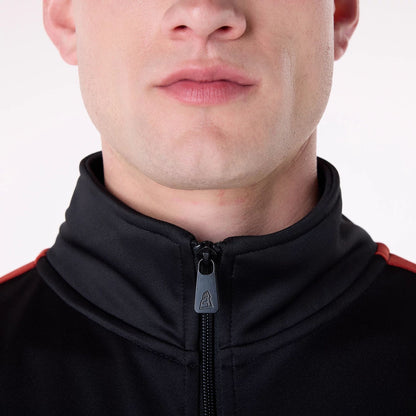 The Male model is wearing Chicago Bulls NBA Black Track Jacket 7