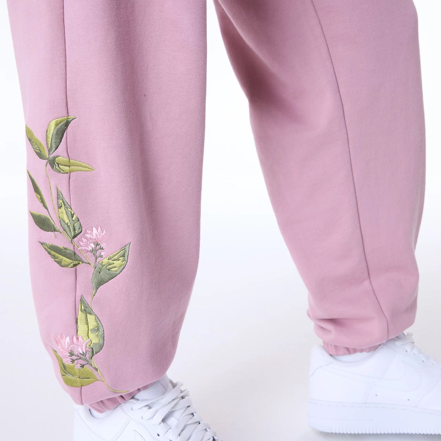 The Female model is wearing LA Dodgers Womens MLB Floral Dark Pink Joggers 6