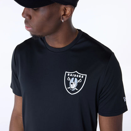 The Male model is wearing Las Vegas Raiders NFL Essentials Black T-Shirt 8