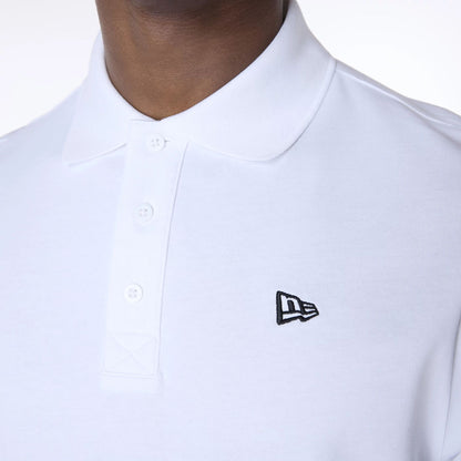 The Male model is wearing New Era Polo White T-Shirt 7