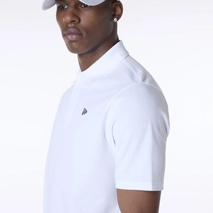 The Male model is wearing New Era Polo White T-Shirt 4