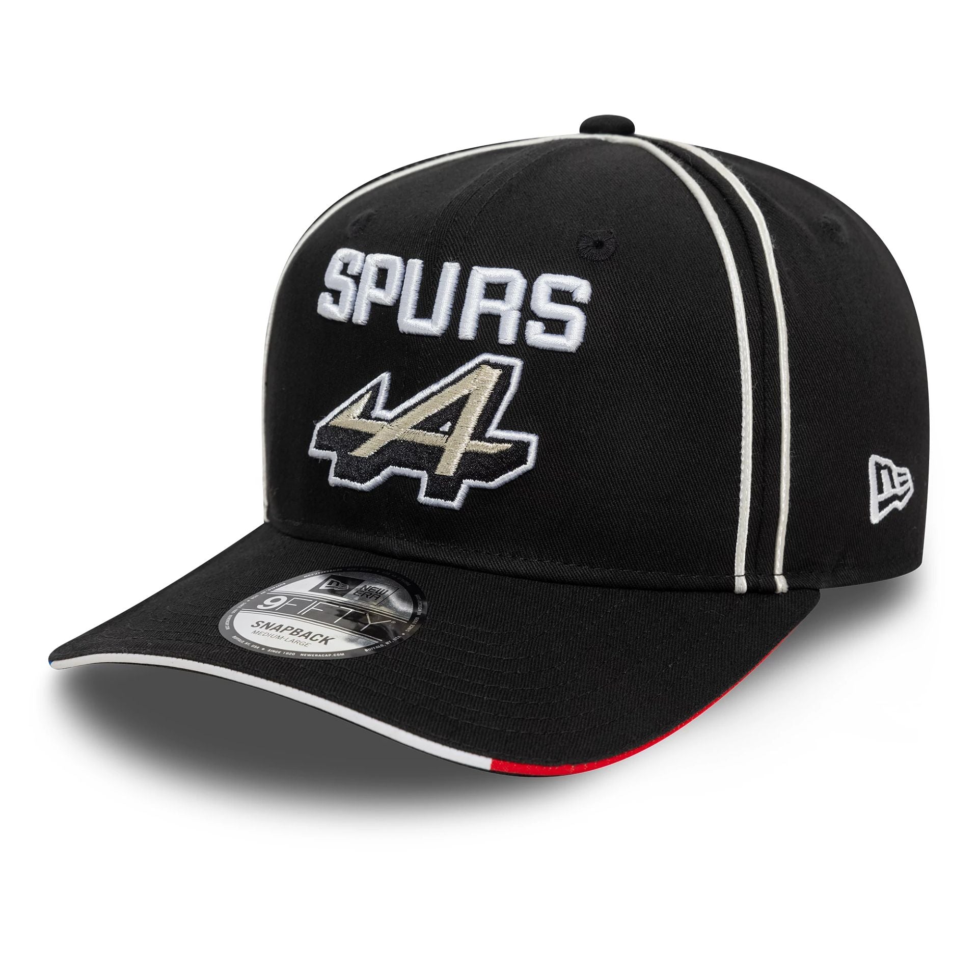 This is a BTW Alpine F1 Racing x San Antonio Spurs Black 9FIFTY Snapback Cap 3