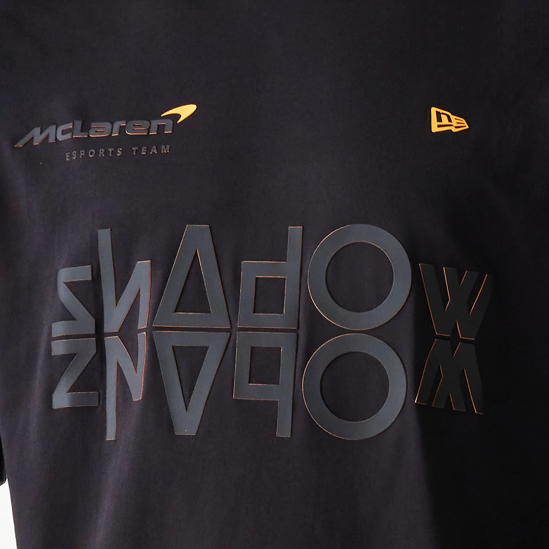 The Male model is wearing McLaren Racing Shadow Black Oversized T-Shirt 5