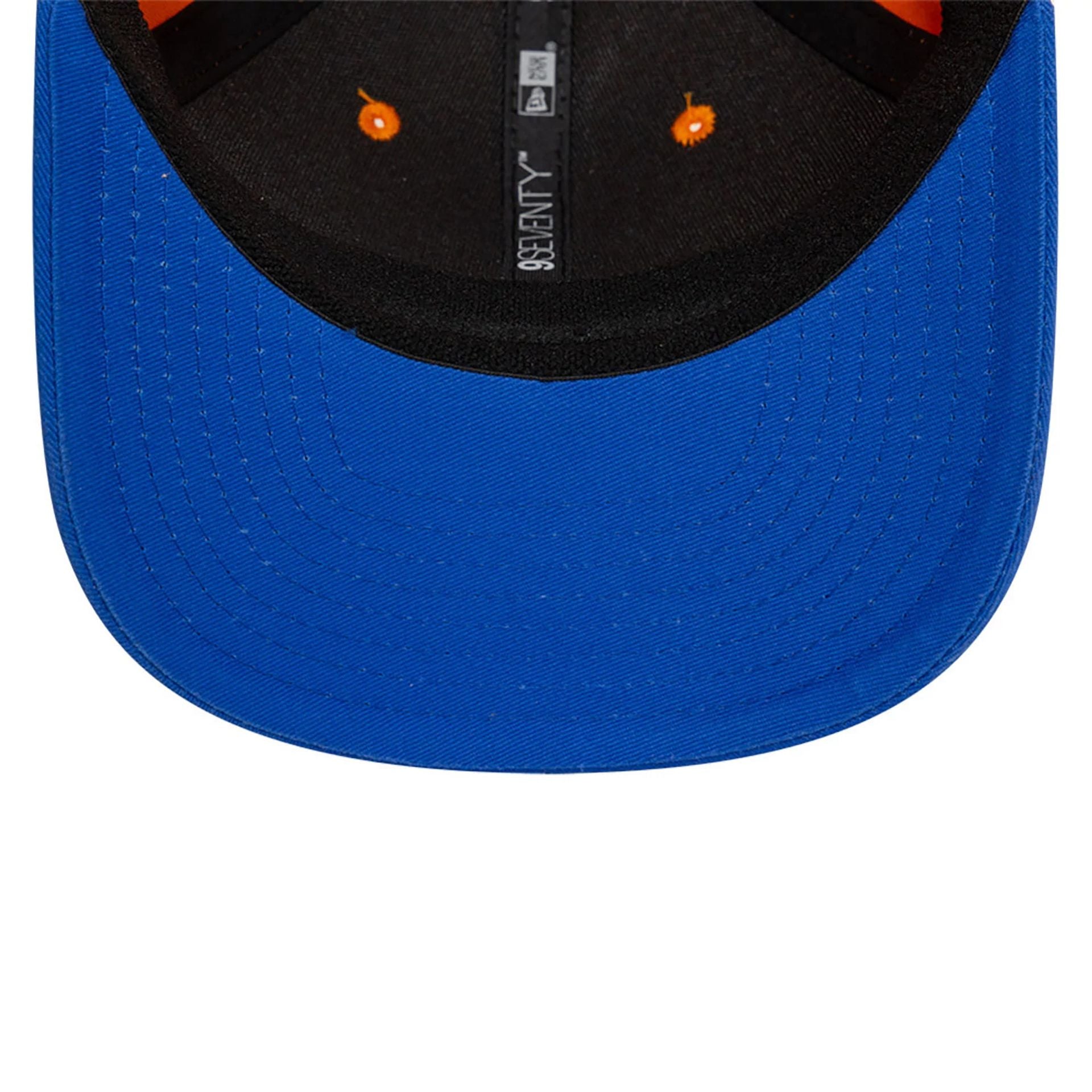 This is a Saiyans FC Kings League Draft Orange 9SEVENTY Stretch Snap Adjustable Cap 4