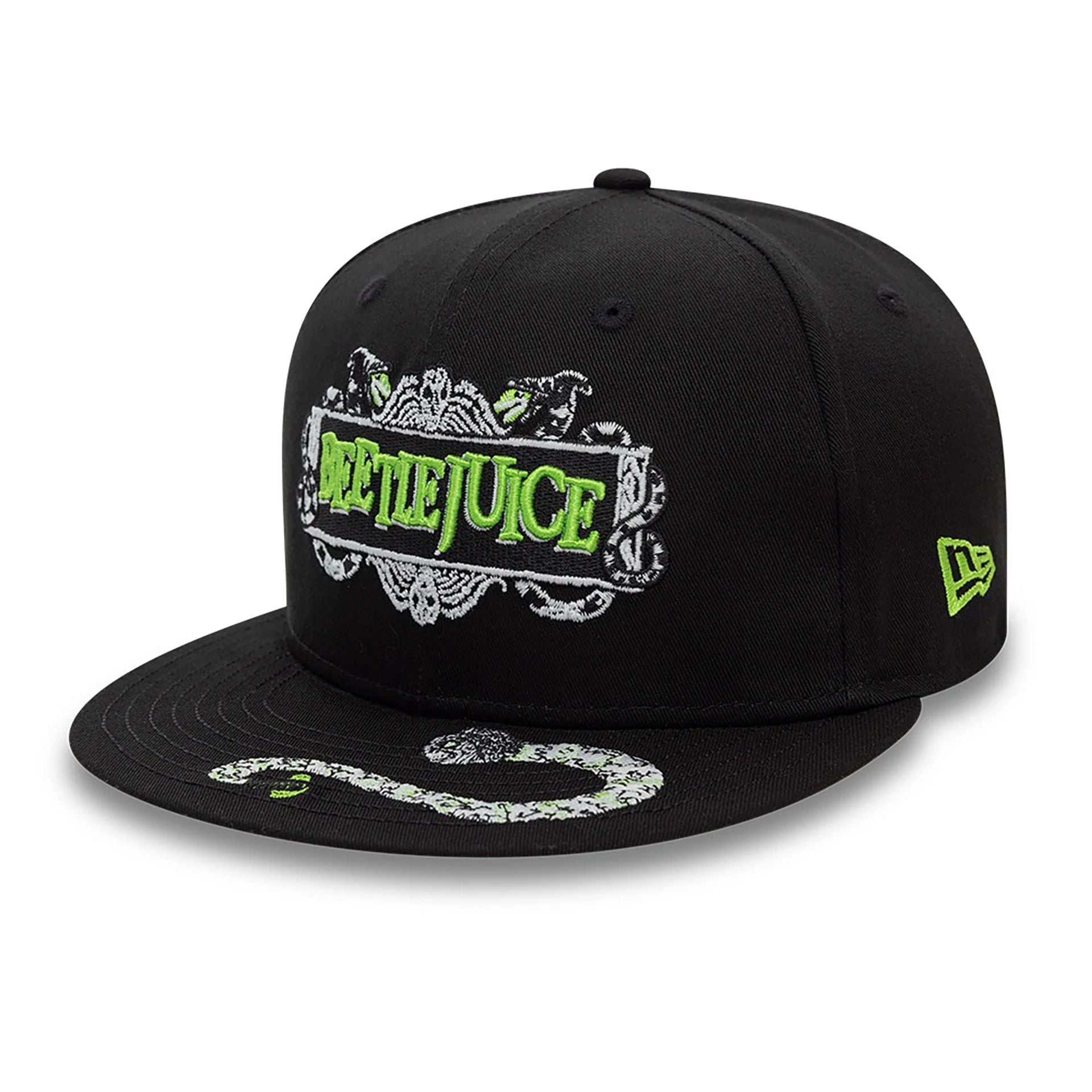 This is a Beetlejuice Visor Black 9FIFTY Snapback Adjustable Cap 1