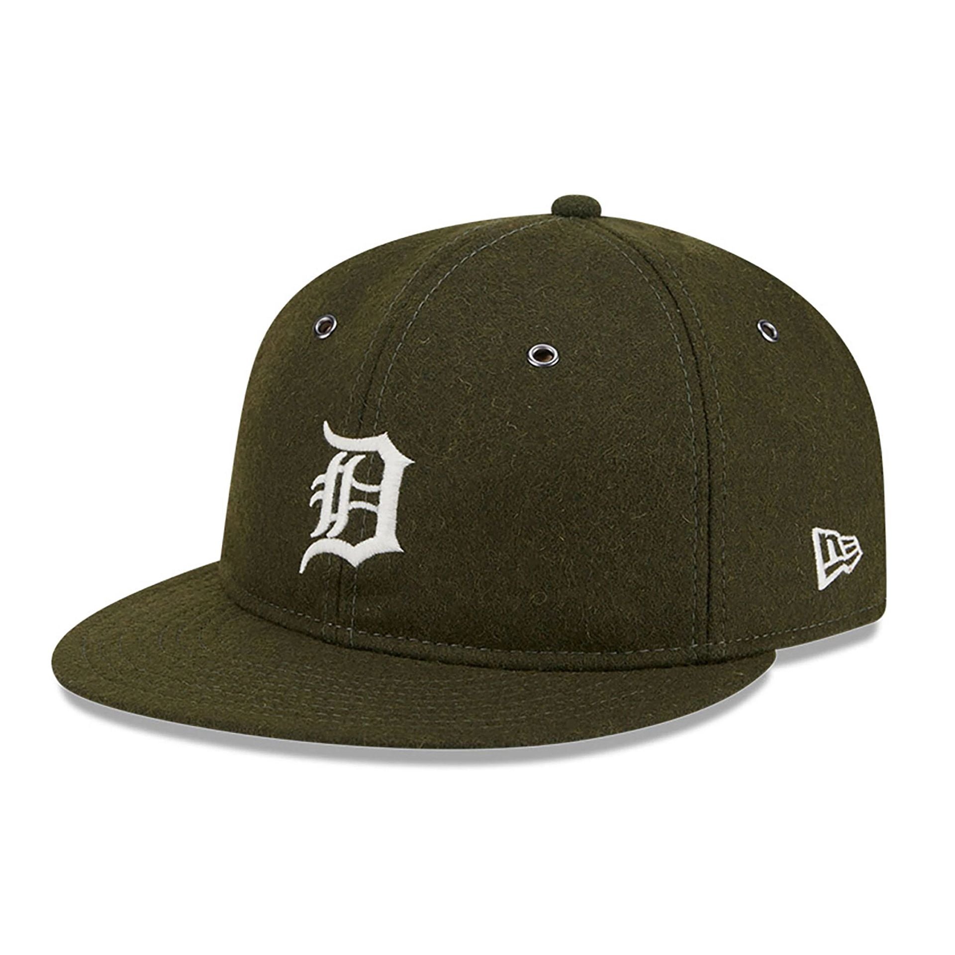 This is a Detroit Tigers Wool Green Retro Crown 59FIFTY Fitted Cap 1