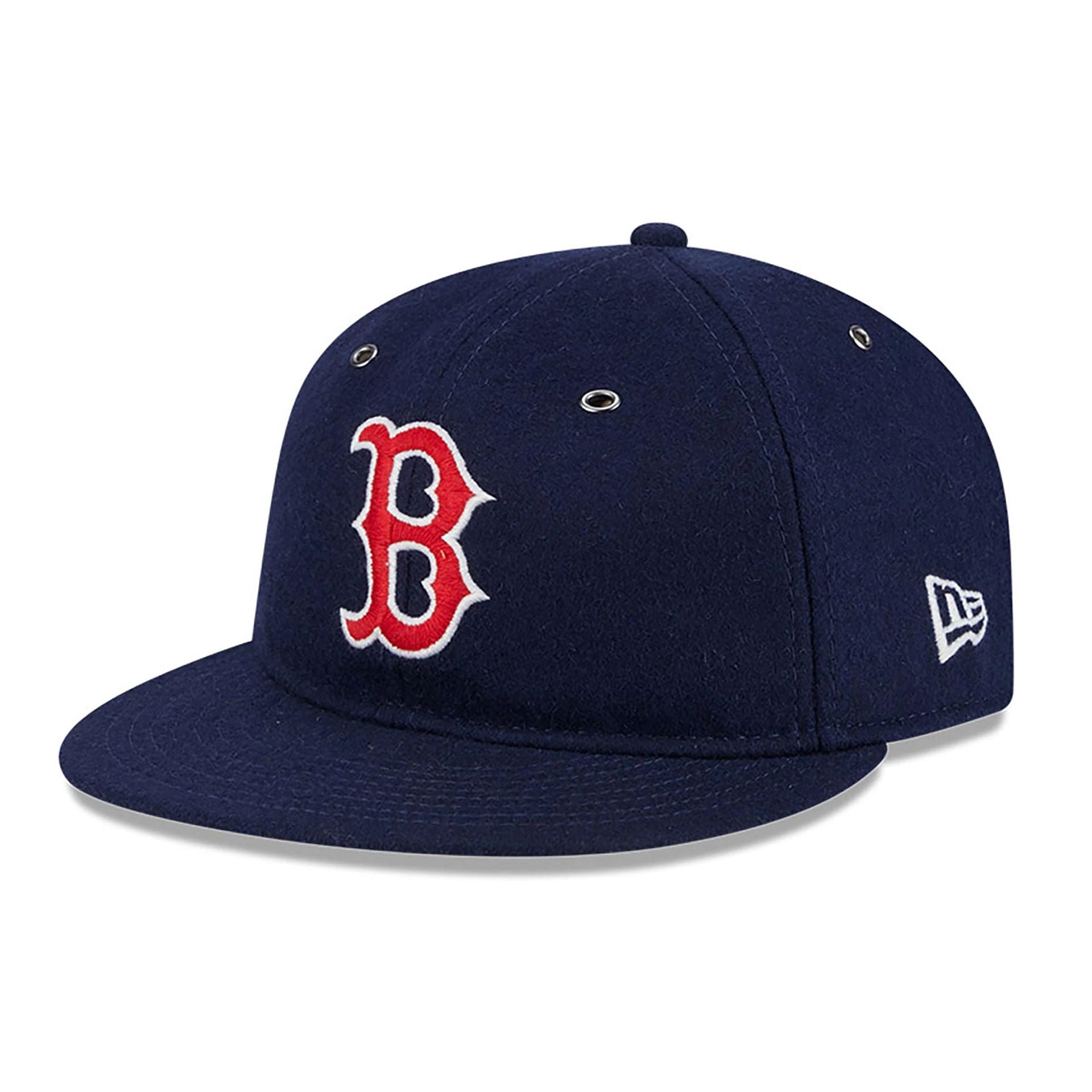 This is a Boston Red Sox Wool Navy Retro Crown 59FIFTY Fitted Cap 1