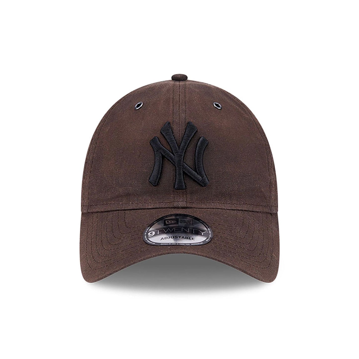 This is a New York Yankees Waxed Canvas Dark Brown 9TWENTY Adjustable Cap 2