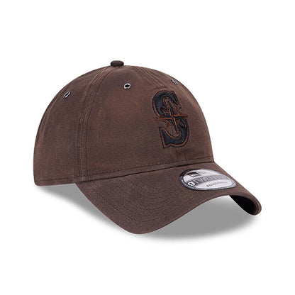 This is a Seattle Mariners Waxed Canvas Dark Brown 9TWENTY Adjustable Cap 3