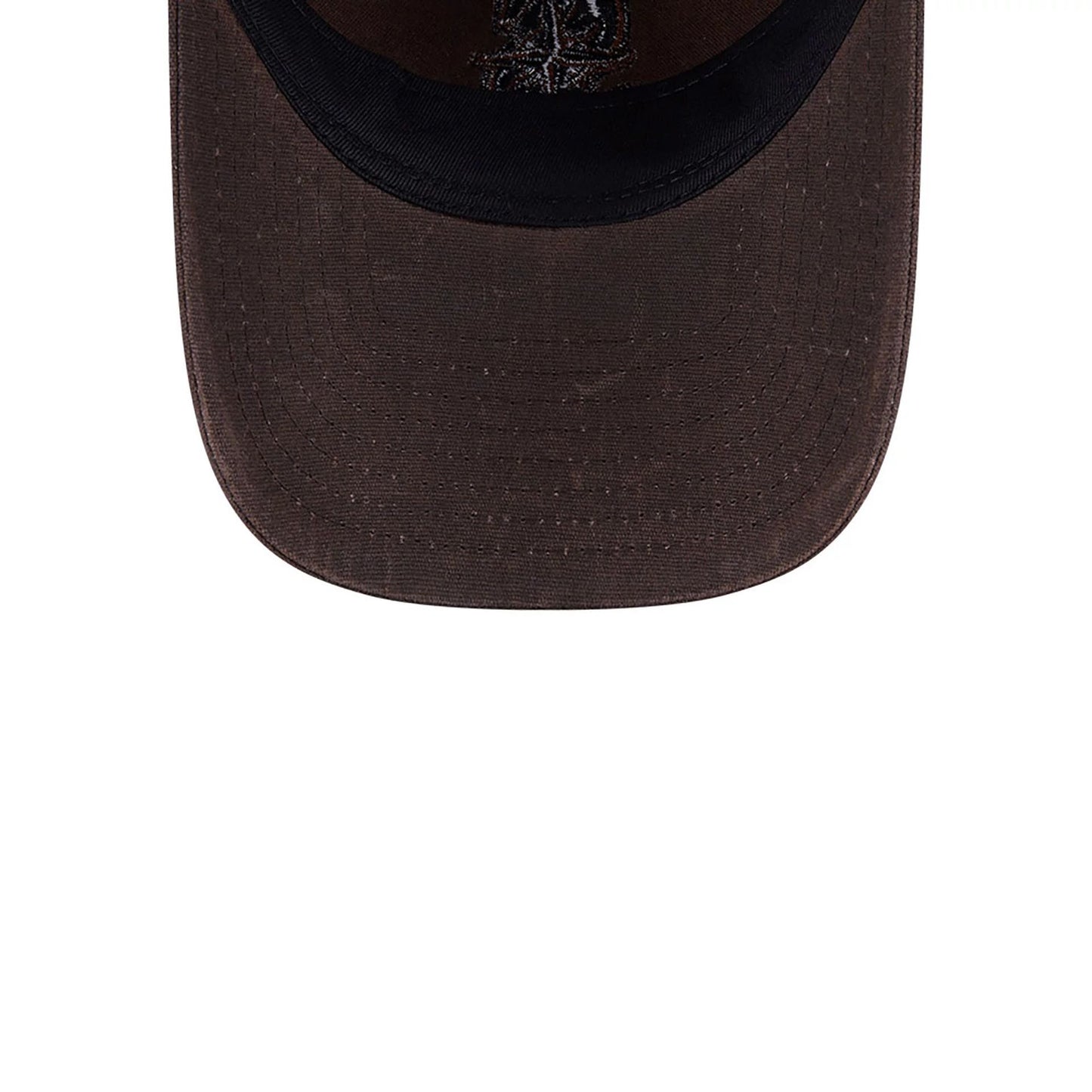 This is a Seattle Mariners Waxed Canvas Dark Brown 9TWENTY Adjustable Cap 4