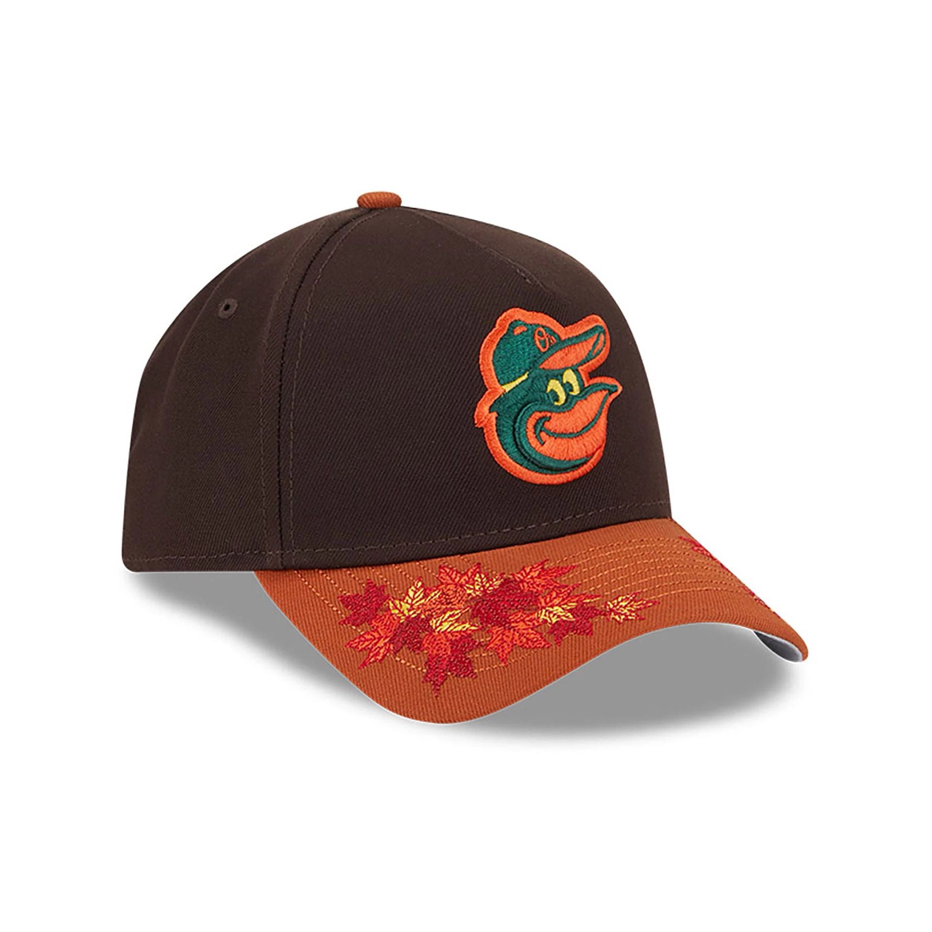 This is a Baltimore Orioles Fall Foliage Dark Brown 9FORTY A-Frame Adjustable Cap 4