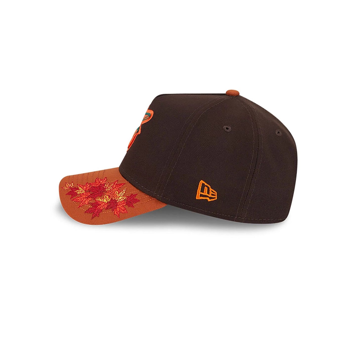 This is a Baltimore Orioles Fall Foliage Dark Brown 9FORTY A-Frame Adjustable Cap 7