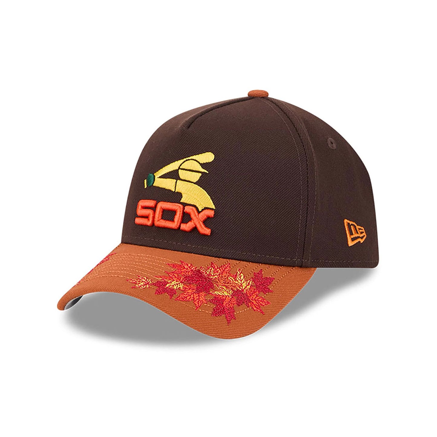 This is a Chicago White Sox Fall Foliage Dark Brown 9FORTY A-Frame Adjustable Cap 1