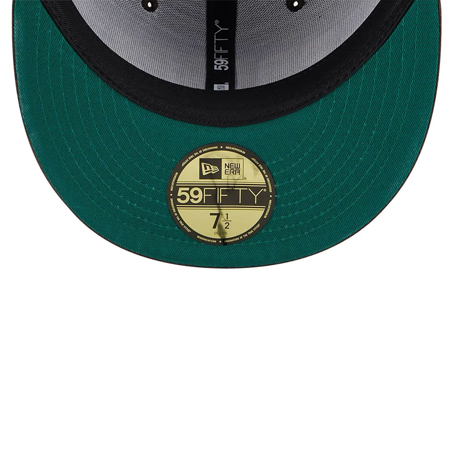 This is a San Diego Padres Fleece Dark Brown 59FIFTY Fitted Cap 2