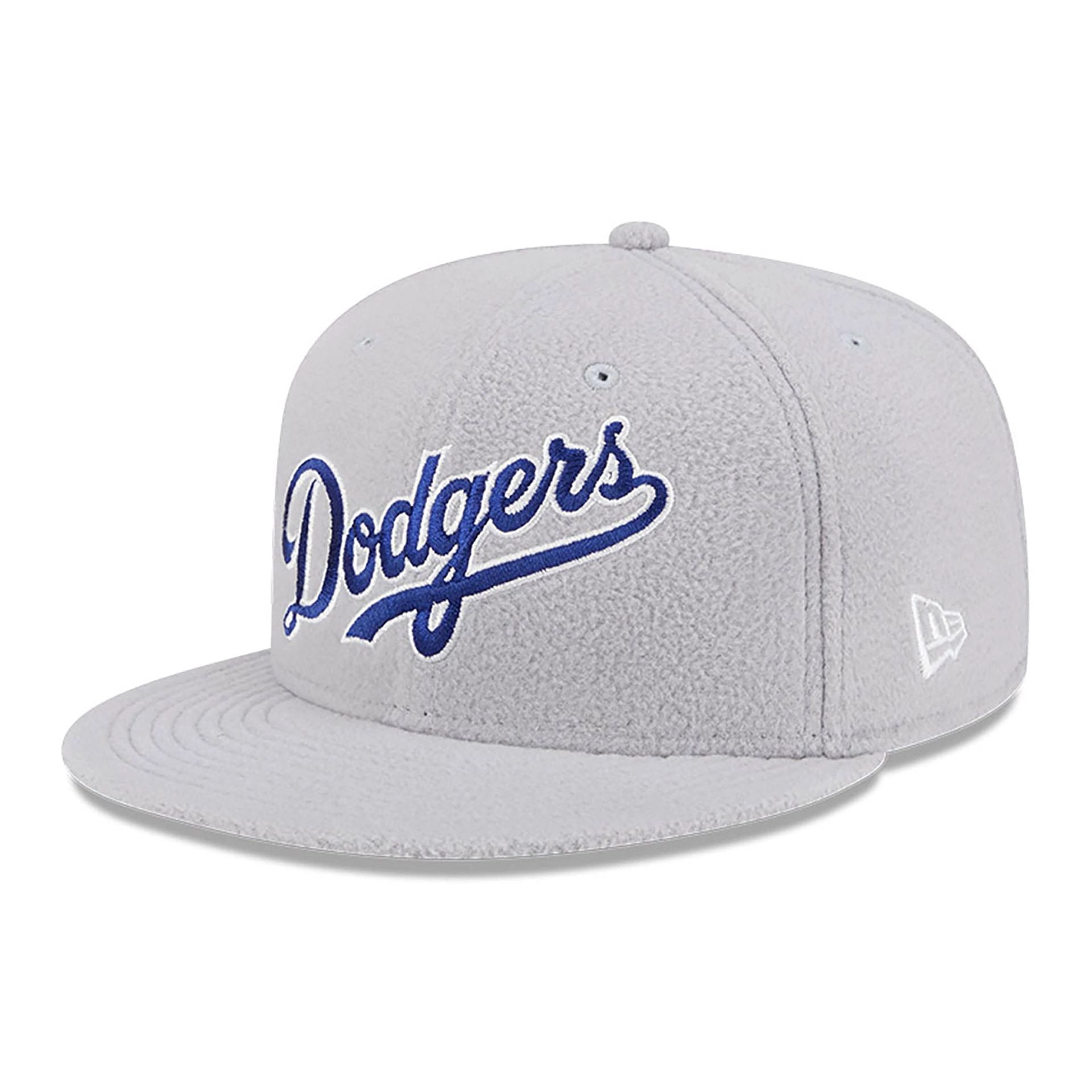 This is a LA Dodgers Fleece Grey 59FIFTY Fitted Cap 1