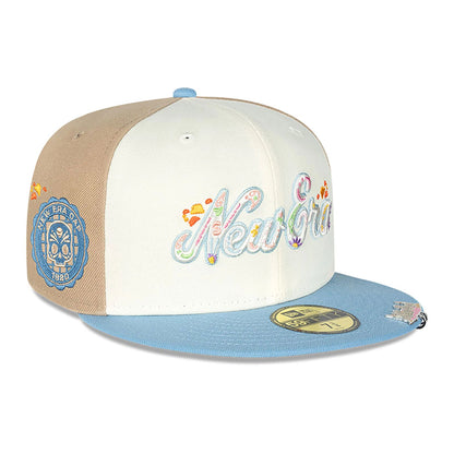 This is a New Era Day Of The Dead White 59FIFTY Fitted Cap 1