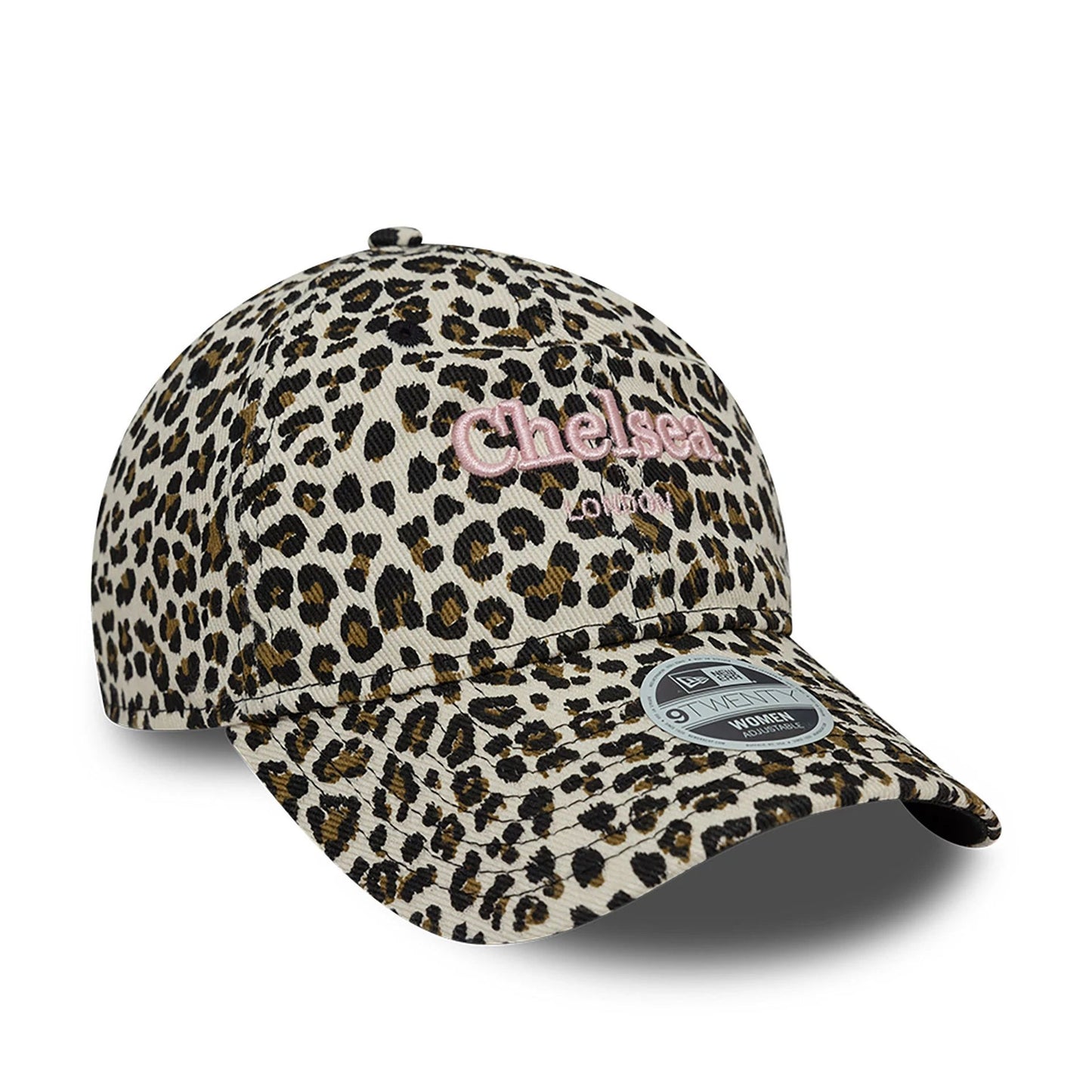 This is a New Era Womens Chelsea London Leopard All Over Print 9TWENTY Adjustable Cap 3