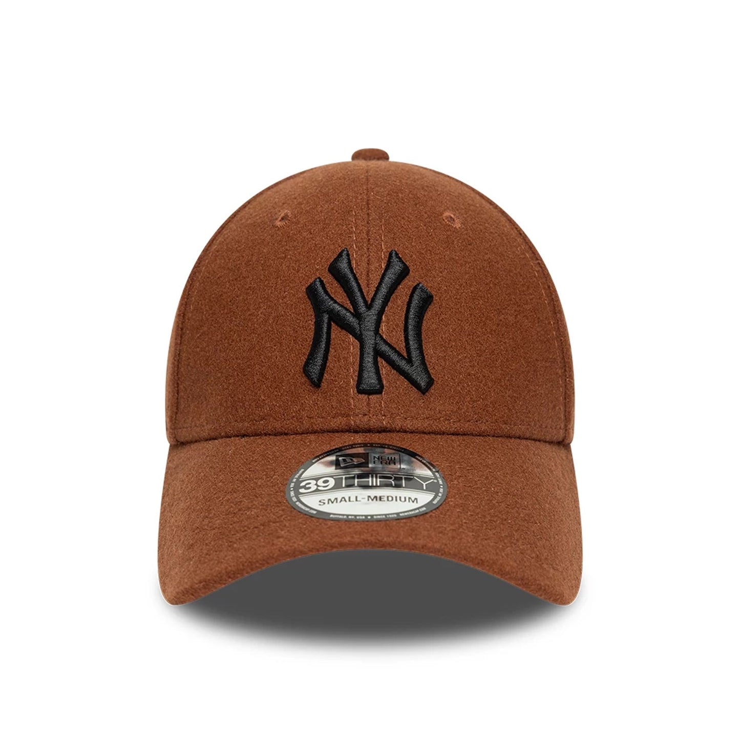 This is a New York Yankees Melton Wool Brown 39THIRTY Stretch-Fit Cap 2