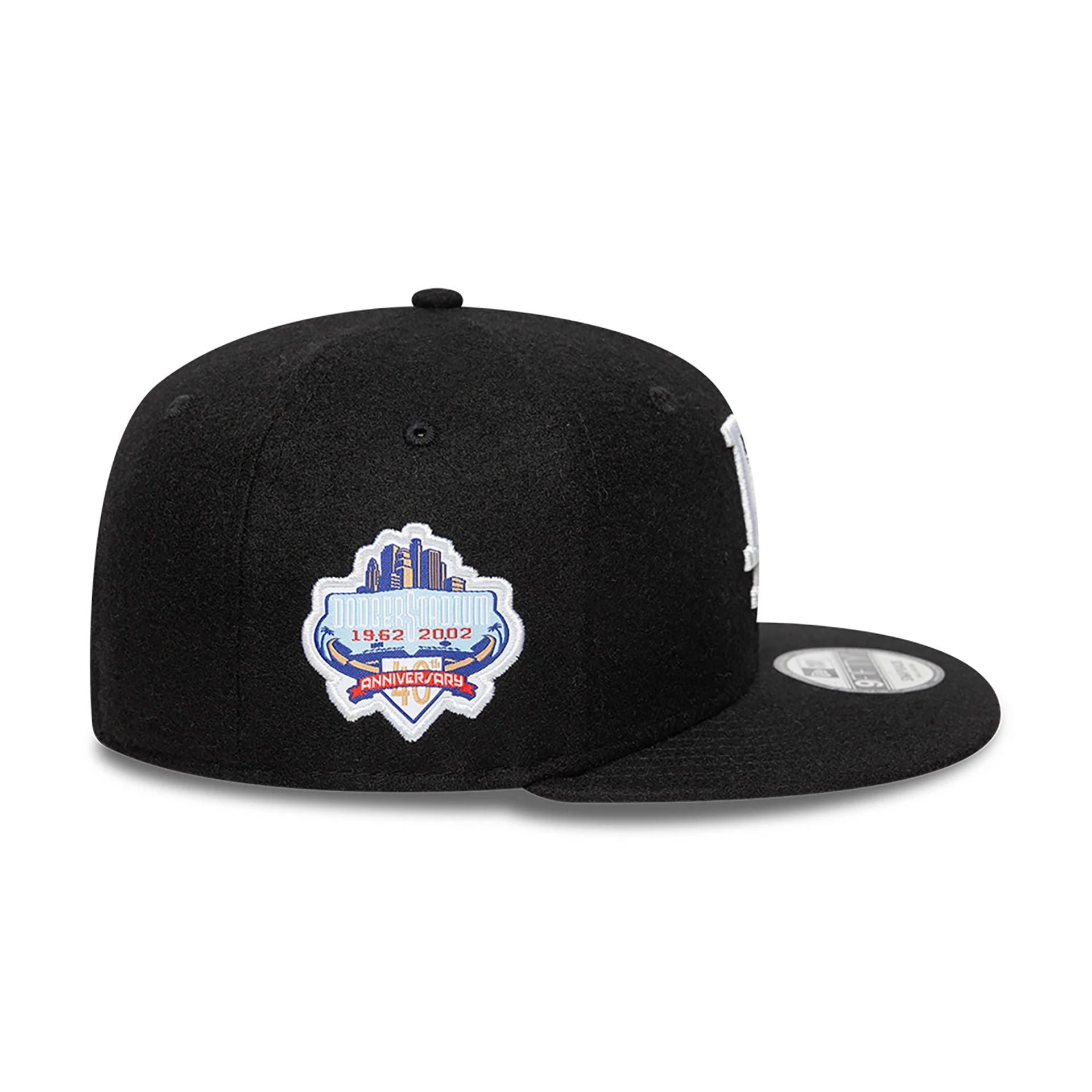 This is a LA Dodgers Melton Patch Black 9FIFTY Snapback Adjustable Cap 6