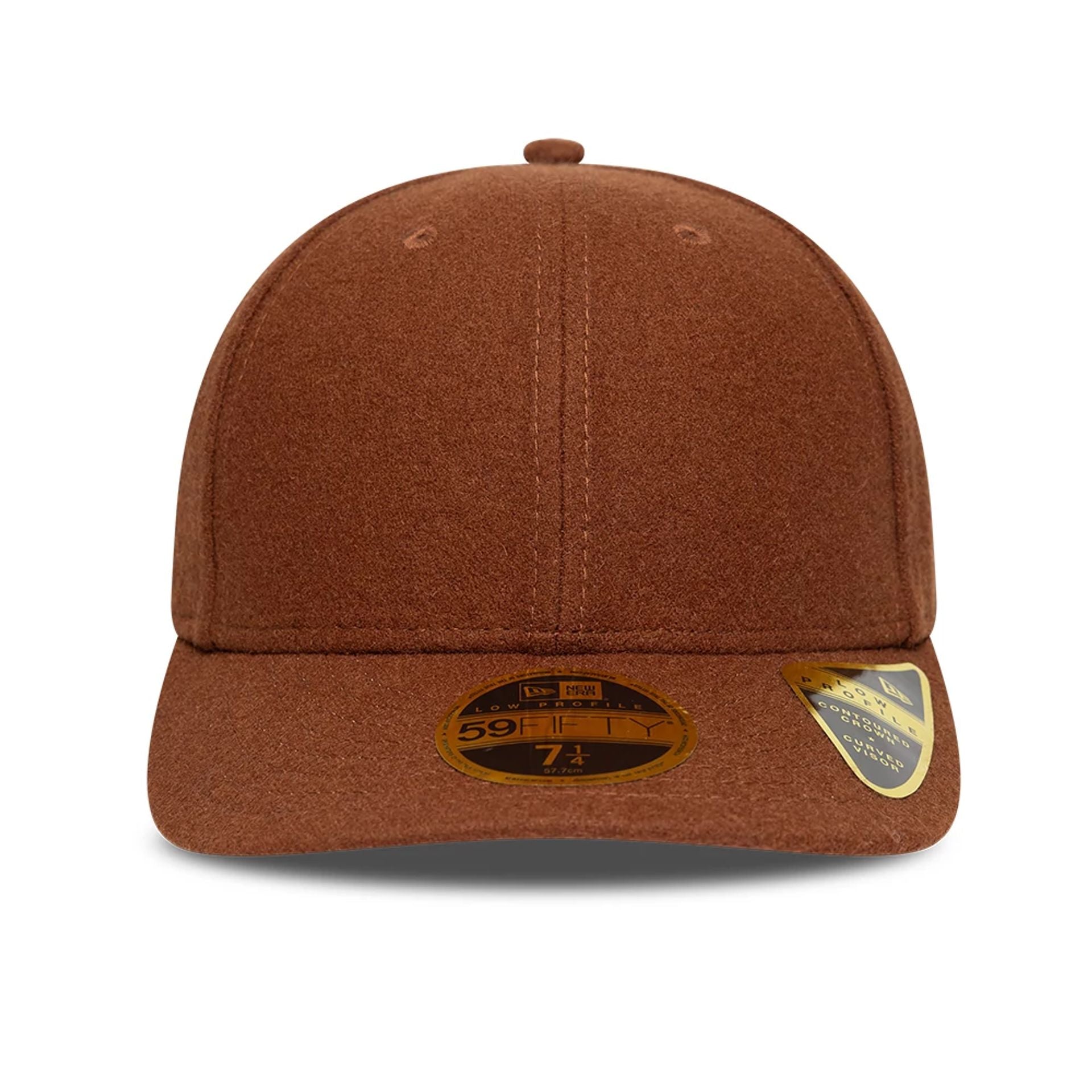 This is a New Era Melton Wool Brown Low Profile 59FIFTY Fitted Cap 3