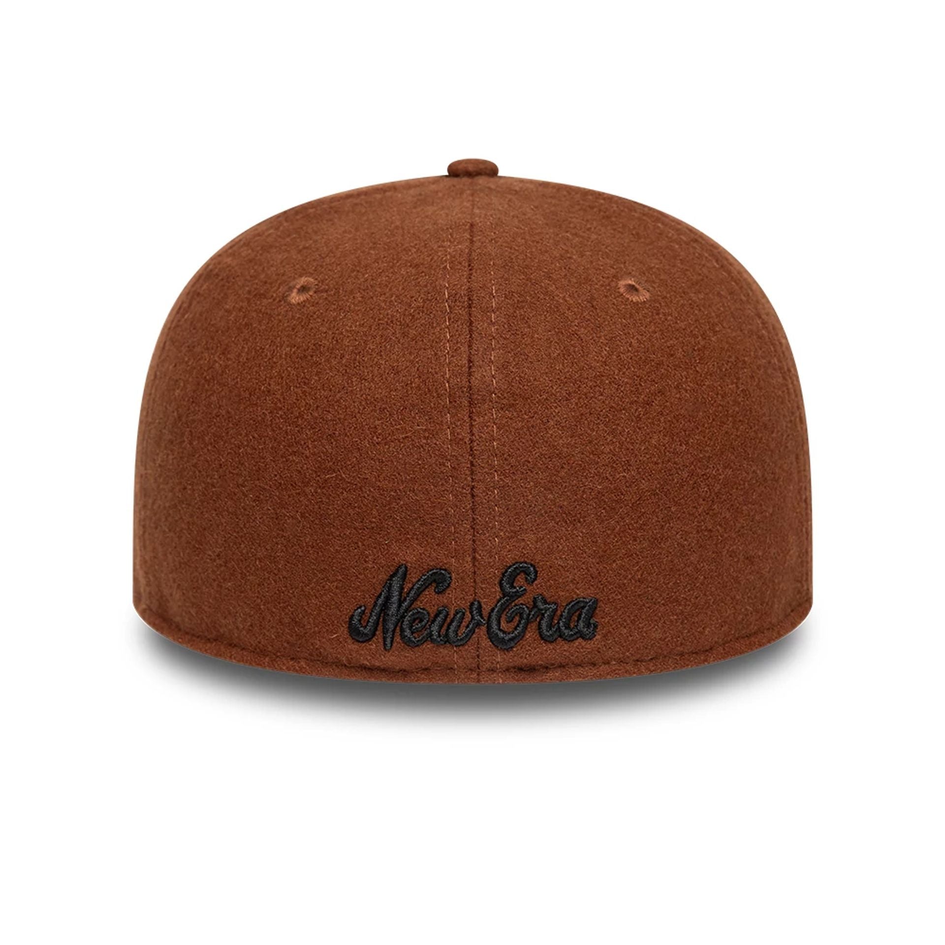 This is a New Era Melton Wool Brown Low Profile 59FIFTY Fitted Cap 2