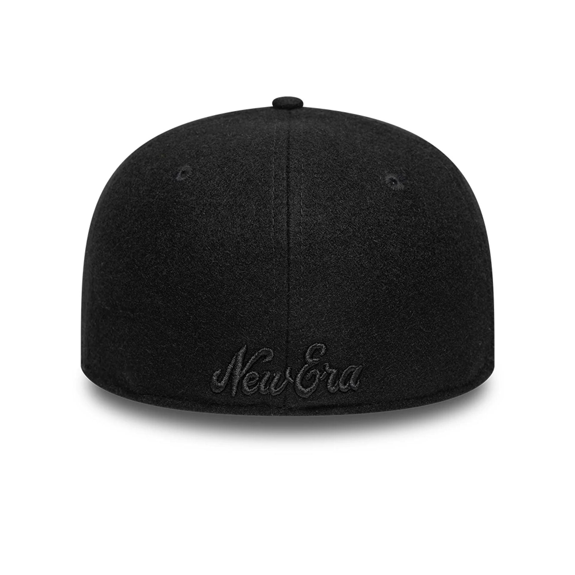 This is a New Era Melton Wool Black Low Profile 59FIFTY Fitted Cap 2