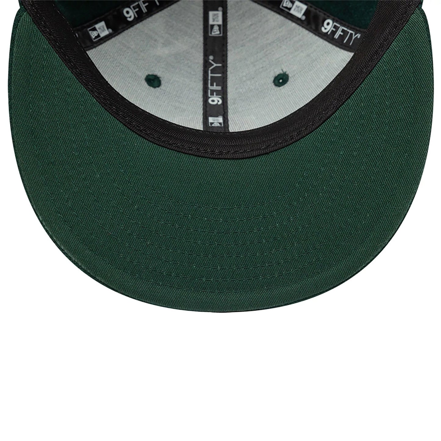 This is a Rugby Football Union Melton Wool Dark Green 9FIFTY Snapback Adjustable Cap 5