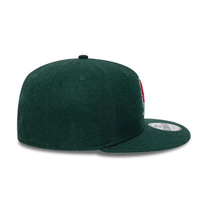 This is a Rugby Football Union Melton Wool Dark Green 9FIFTY Snapback Adjustable Cap 6