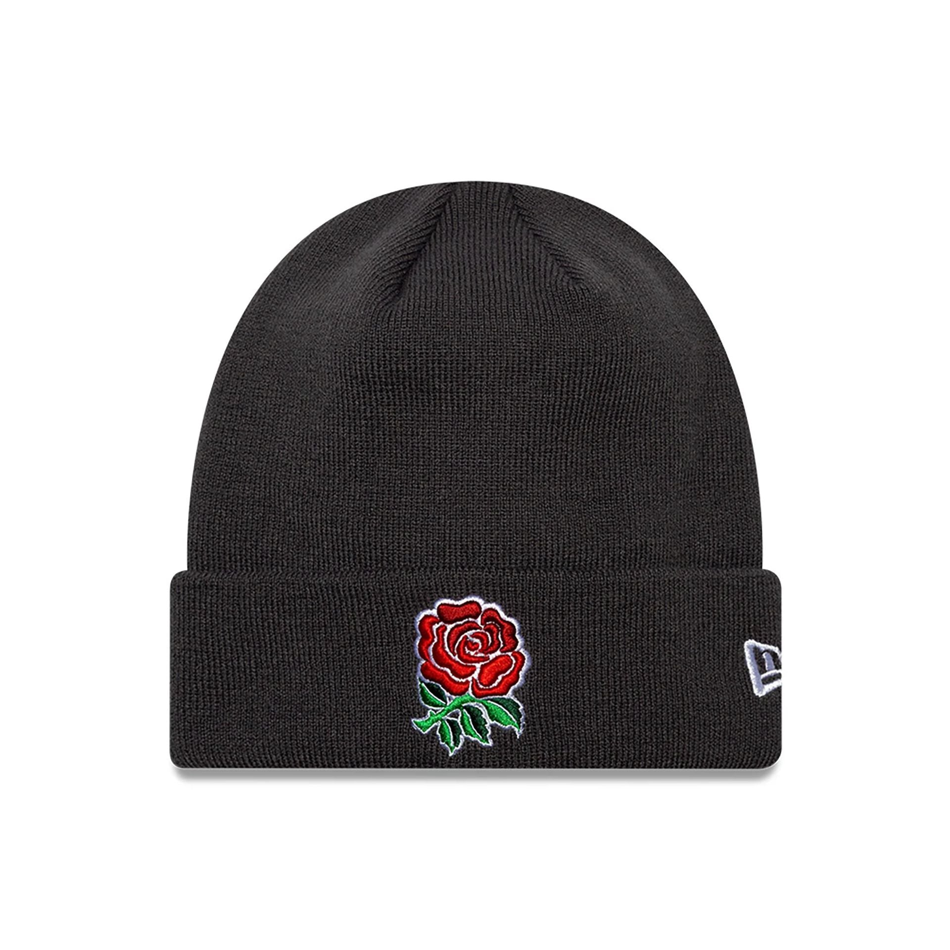 This is a Rugby Football Union Seasonal Dark Grey Cuff Knit Beanie Hat 1