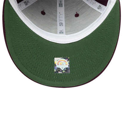 This is a South Bend Cubs MiLB Block Letter Dark Purple Low Profile 59FIFTY Fitted Cap 2